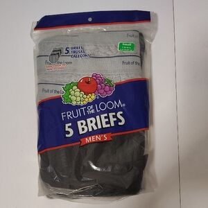 Vintage 2005 Fruit Of The Loom Men's Briefs Underwear 5 Pack Size 30-32